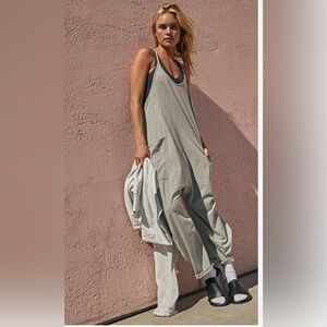 Free People Hot Shot One Piece - heather gray - small